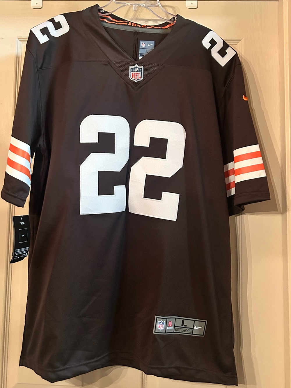 NWT Nike NFL Men’s Large Cleveland Browns Team Football Jersey Brown